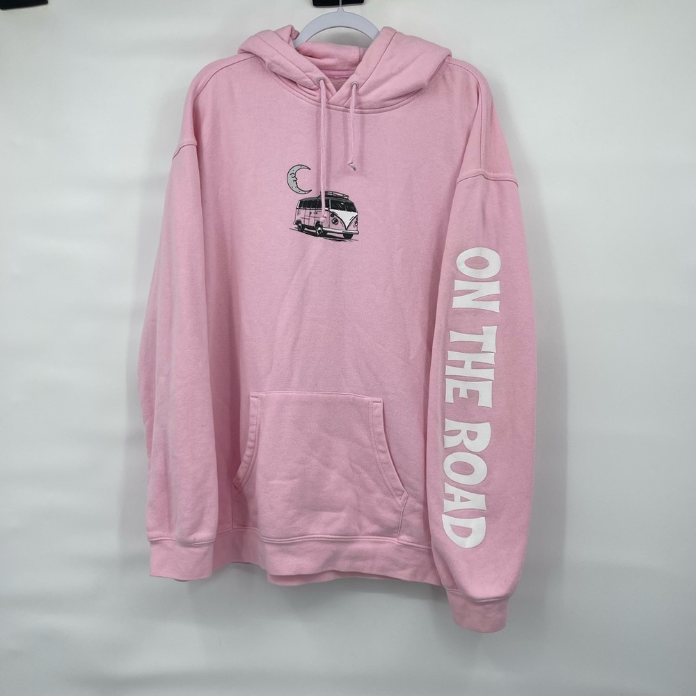 Social culture on the road vw hippie van graphic sweatshirt hoodie